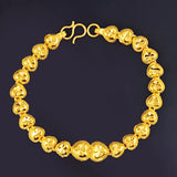 24K Plated Peach Heart Bangle for Women