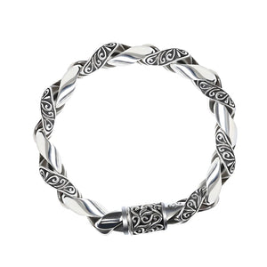 Thick Thai Silver Bracelet Handiwork Retro Style Personality Domineering
