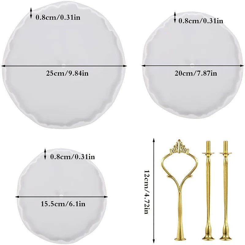 Geode Resin Silicone Mold with Hardware Fittings
