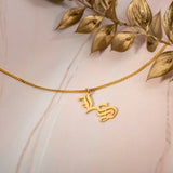 Thick Chain Gothic Necklace Custom Initial Cuban Chain Mother's Gift