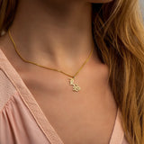 Thick Chain Gothic Necklace Custom Initial Cuban Chain Mother's Gift
