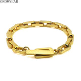 6mm Wide Bracelets with Rectangular Toggle Clasp for Men Women