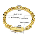 6mm Wide Bracelets with Rectangular Toggle Clasp for Men Women