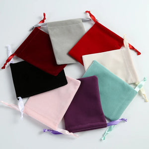 Velvet Jewelry Gift Bag 5X7cm 7x9cm Drawstring Pouch