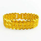 Thick Wrist Link Chain Bracelet Men Jewelry 17mm Wide