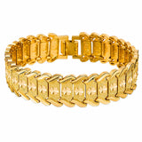 Thick Wrist Link Chain Bracelet Men Jewelry 17mm Wide