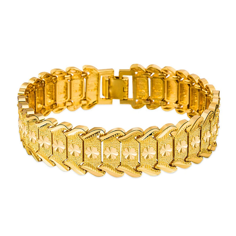 Thick Wrist Link Chain Bracelet Men Jewelry 17mm Wide