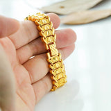 Thick Wrist Link Chain Bracelet Men Jewelry 17mm Wide