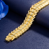 Thick Wrist Link Chain Bracelet Men Jewelry 17mm Wide