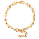Chunky Horseshoe Bracelet 18K Vacuum Plated Stainless Steel Women Jewelry