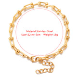 Chunky Horseshoe Bracelet 18K Vacuum Plated Stainless Steel Women Jewelry