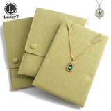Velvet Double-row Snap Button Cloth Bag Necklace Pendant Storage