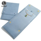 Velvet Double-row Snap Button Cloth Bag Necklace Pendant Storage