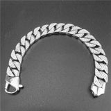 Iced Out Bracelet Rhombus Zircon Cuban Link Chain Chokers Men Hip Hop Jewelry