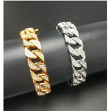 Iced Out Bracelet Rhombus Zircon Cuban Link Chain Chokers Men Hip Hop Jewelry