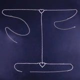 Rhinestone Heart Thigh Chain Leg Jewelry Crystal Waist Chain