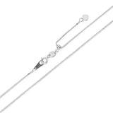 0.8mm Slide 925 Sterling Silver Box Chain Choker Necklace