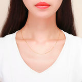 0.8mm 925 Sterling Silver Box Chain Adjustable Choker Necklace
