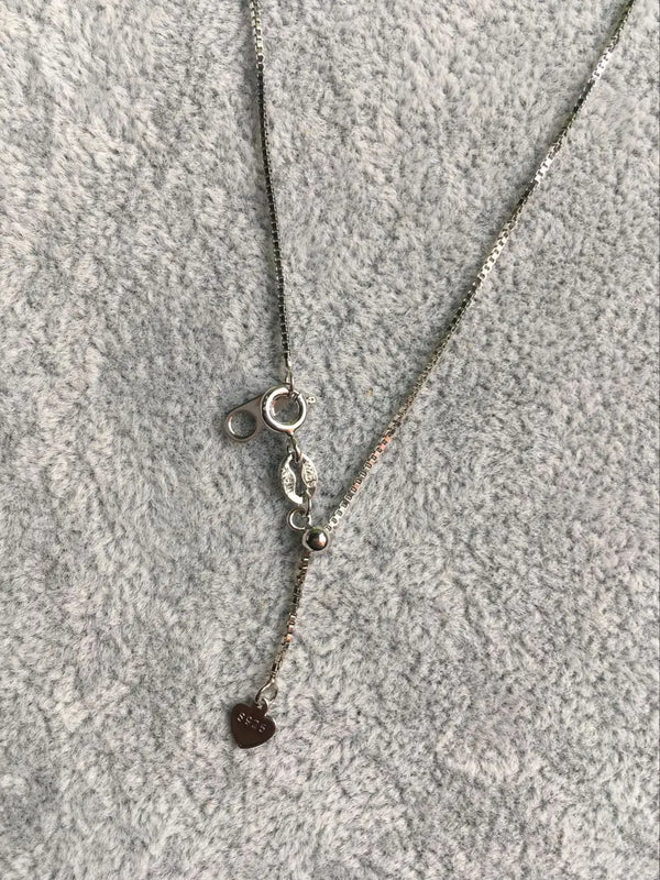 0.8mm 925 Sterling Silver Box Chain Adjustable Choker Necklace