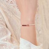 2mm Natural Strawberry Quartz Beads Strand Bracelet Women Girls