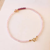 2mm Natural Strawberry Quartz Beads Strand Bracelet Women Girls