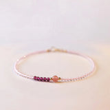2mm Strawberry Quartz Beads Strand Bracelet Fine Jewelry