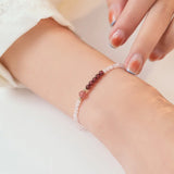 2mm Natural Strawberry Quartz Beads Strand Bracelet Women Girls