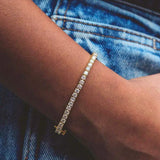 3mm CZ Tennis Chain Necklace HipHop Iced Out Bling Choker Jewelry
