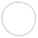 3mm CZ Tennis Chain Necklace HipHop Iced Out Bling Choker Jewelry