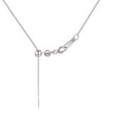 925 Sterling Silver Box Chain Adjustable Necklace Choker 18in