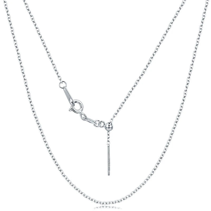 925 Silver Cross Chain Necklace Choker Women Jewelry 18in