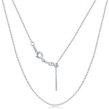 925 Silver Cross Chain Necklace Choker Women Jewelry 18in