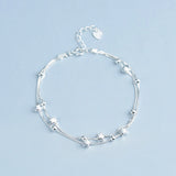 925 Silver Star Chains Anklet Foot Jewelry Leg Bracelet