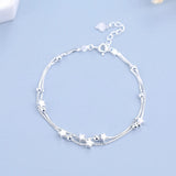 925 Silver Star Chains Anklet Foot Jewelry Leg Bracelet