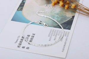 925 Silver Chain Bracelet Women Girls Jewelry