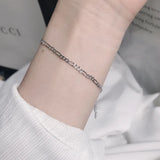 925 Silver Chain Bracelet TLS194 16cm+3cm