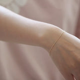 925 Silver Round Beads Chain Bracelet for Women Gift