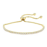 Adjustable Charm Tennis Bracelet CZ Stone Jewelry