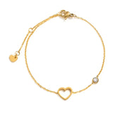 Thin Chain Link Cross Bracelet Stainless Steel Women's