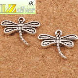 Dragonfly Charm Beads 17x14.5mm 50pcs Zinc Alloy Pendants