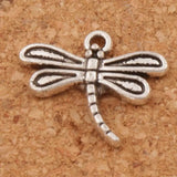 Dragonfly Charm Beads 17x14.5mm 50pcs Zinc Alloy Pendants