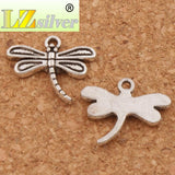 Dragonfly Charm Beads 17x14.5mm 50pcs Zinc Alloy Pendants