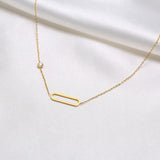 Thin Link Chain Necklace with Carabiner Lock Pendant