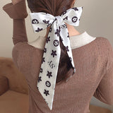 Thin Long Thousand Bird Silk Scarf Lady INS Style