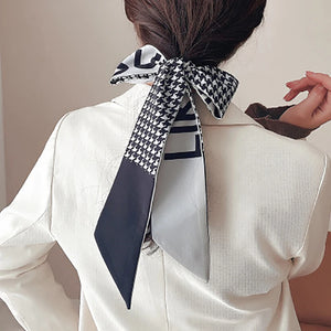 Thin Long Thousand Bird Silk Scarf Lady INS Style