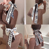 Thin Long Thousand Bird Silk Scarf Lady INS Style
