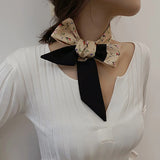 Thin Long Thousand Bird Silk Scarf Lady INS Style