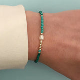 Thin Natural Pearl Bracelet Glass Beads Charm Bracelets Boho Adjustable Jewelry