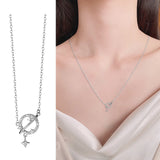Star Diamond Clavicle Chain S925 Sterling Silver Necklace