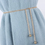 Metal Waist Chain Belt Hip Hop Corset Belt Tassel Waistband Strap